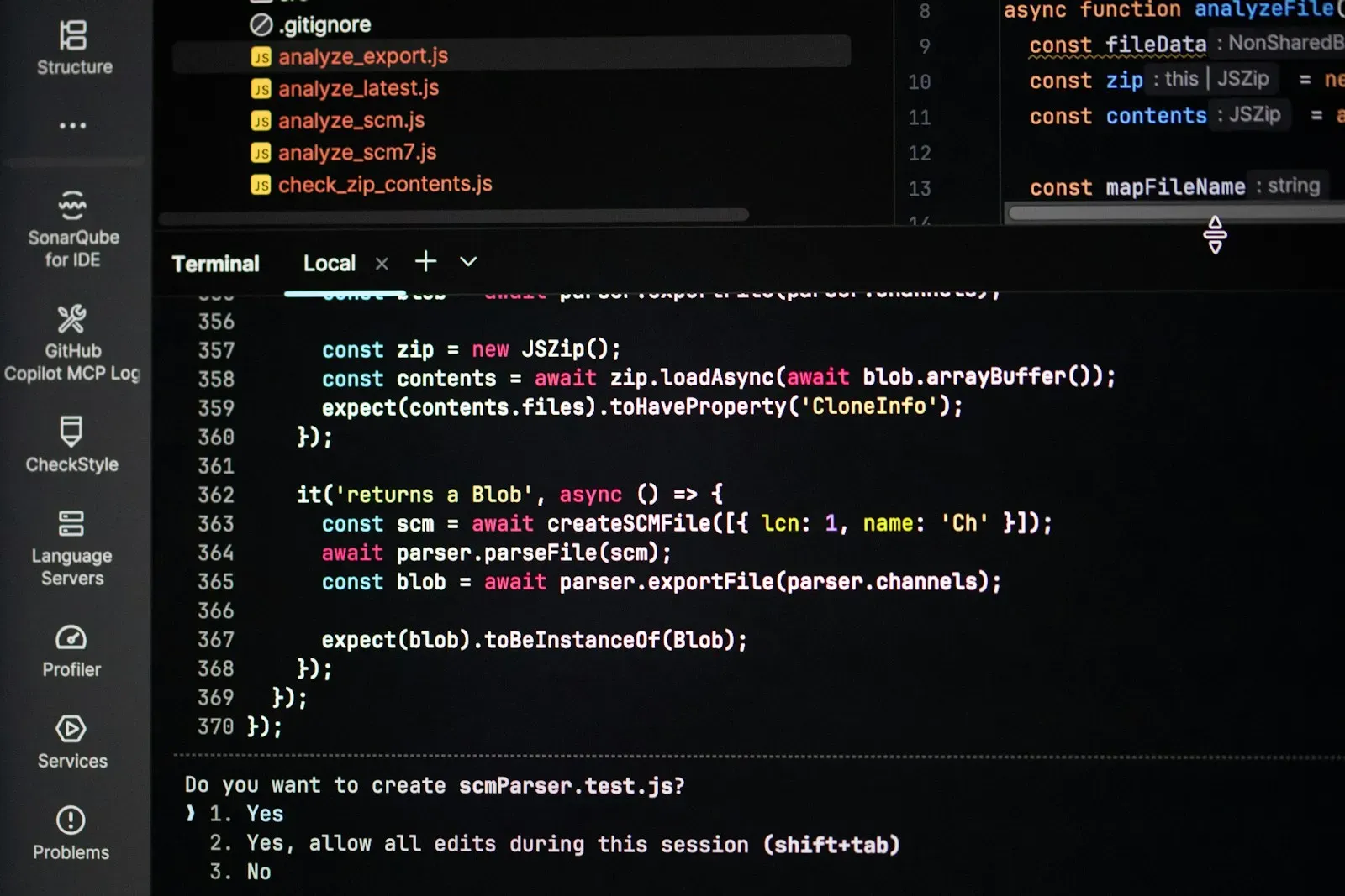 A code editor with an AI assistant prompting for confirmation (photo by Bernd Dittrich on Unsplash)