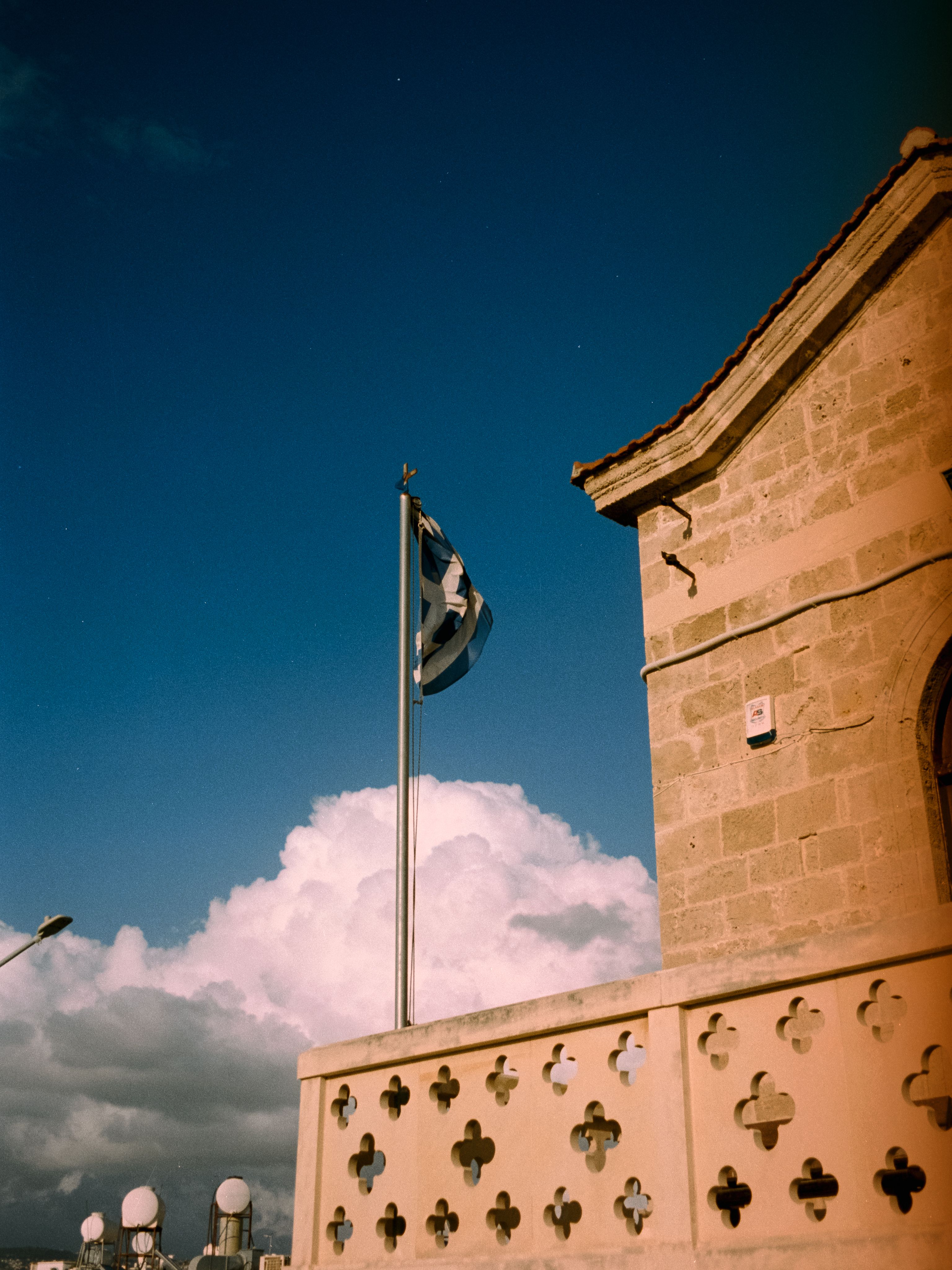 flag in the wind