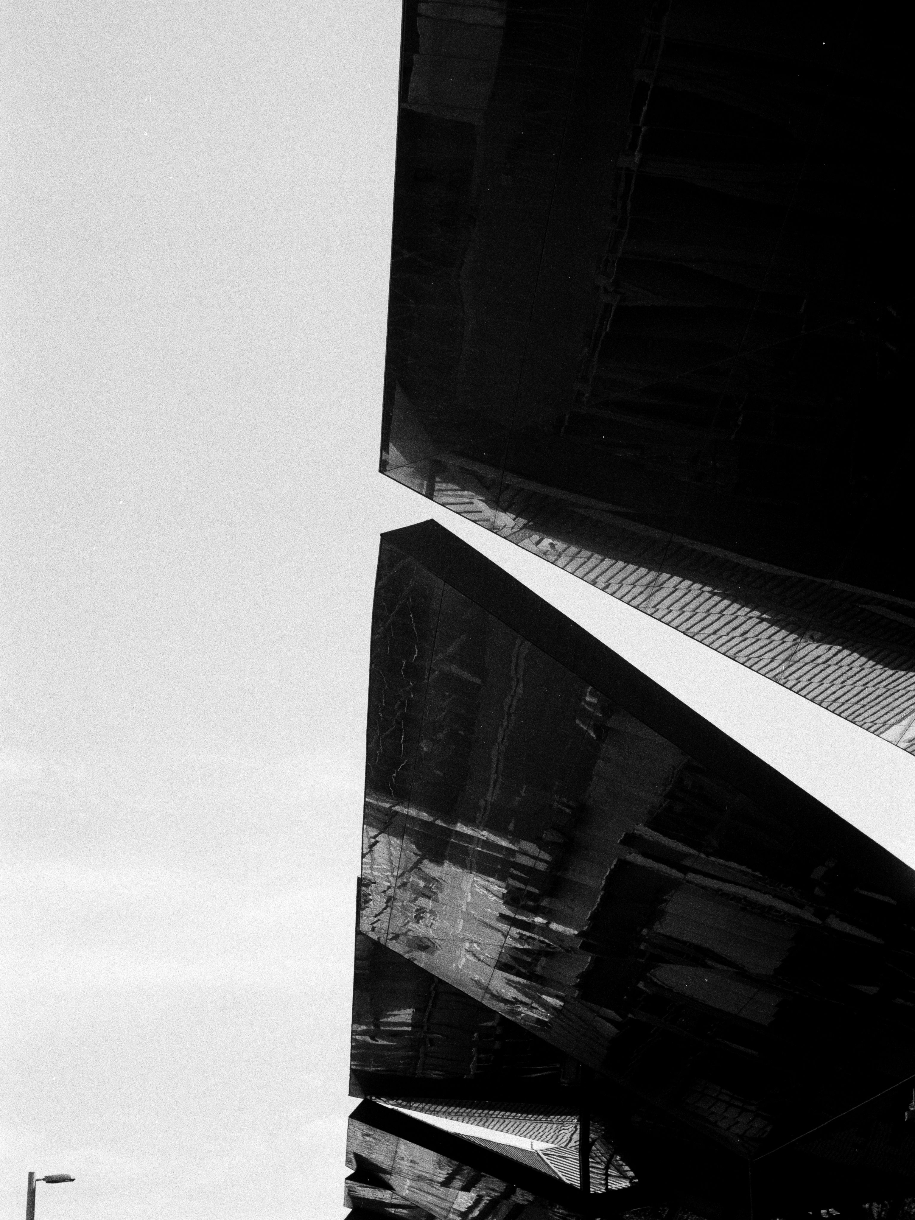 black on white